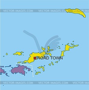 British Virgin Islands Map   Vector Clipart