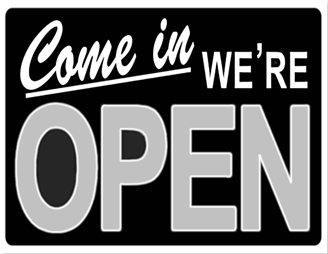 Business Open Sign Green    Page Frames Full Page Signs Business Signs