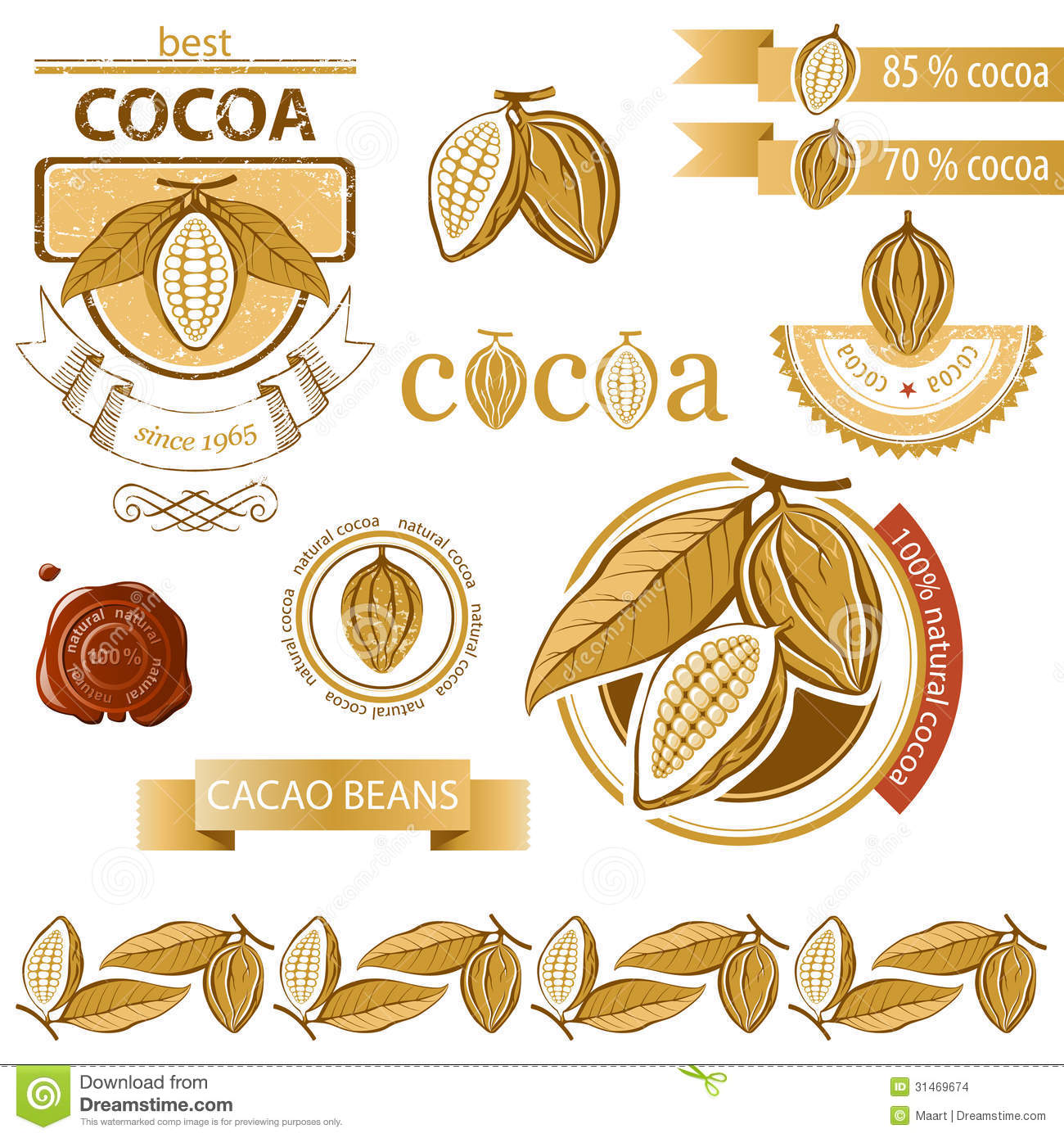 Cacaobonen Stock Afbeeldingen   Beeld  31469674