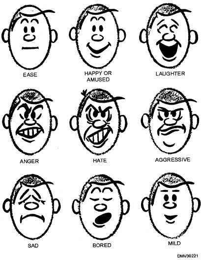 Cartoon Facial Expressions Chart   Clipart Best