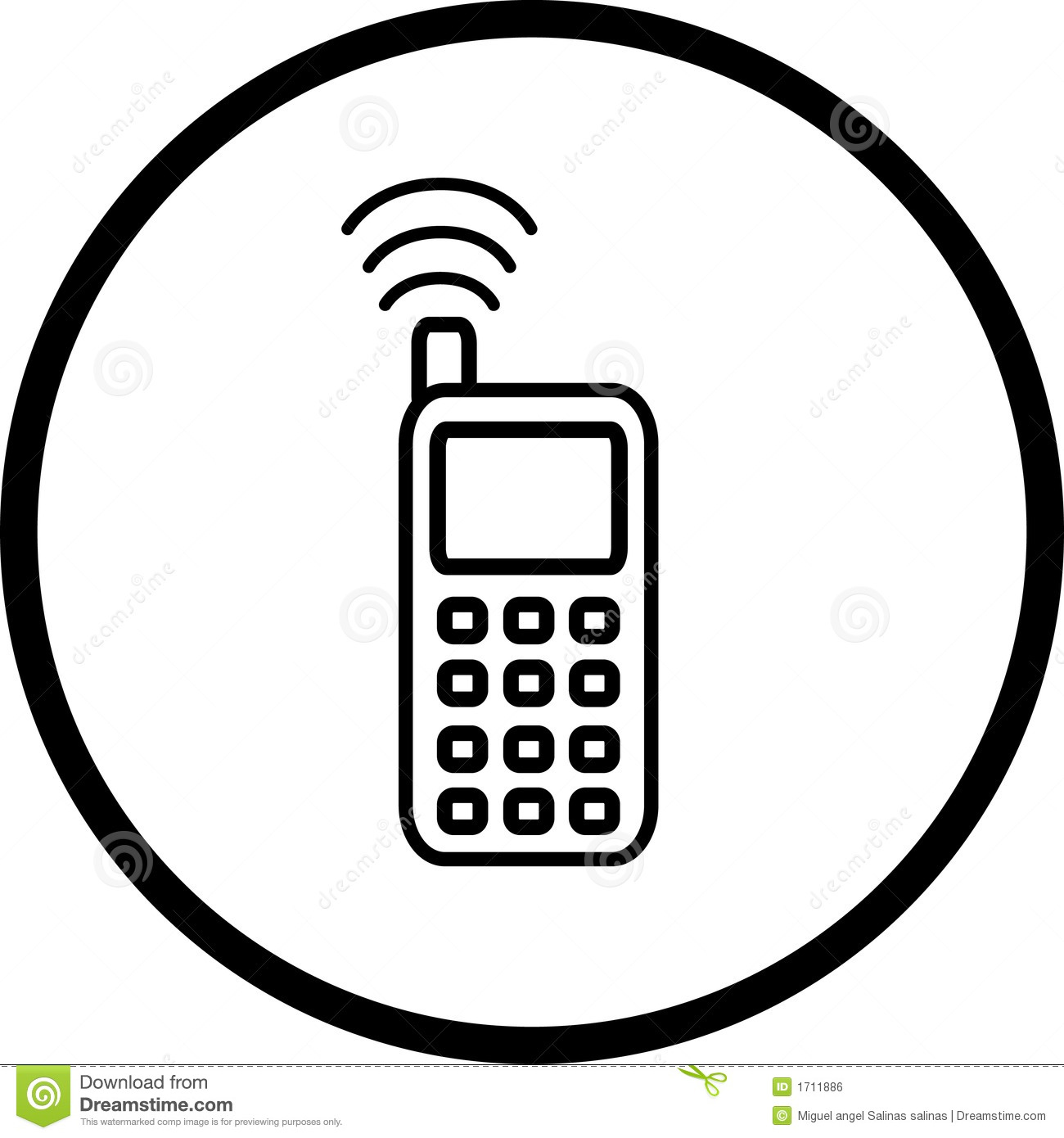 Cell Phone Vector Symbol Royalty Free Stock Image   Image  1711886