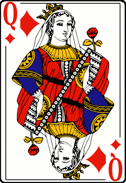 Clip Art   Poker Clip Art Images   Graphics   Queen Of Diamonds Card