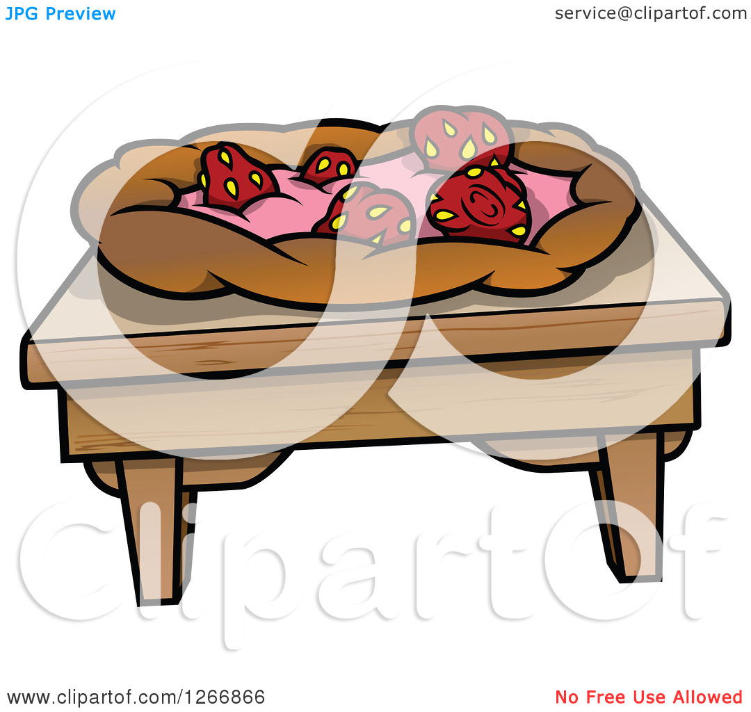 Clipart Of A Strawberry Pie   Royalty Free Vector Illustration By Dero