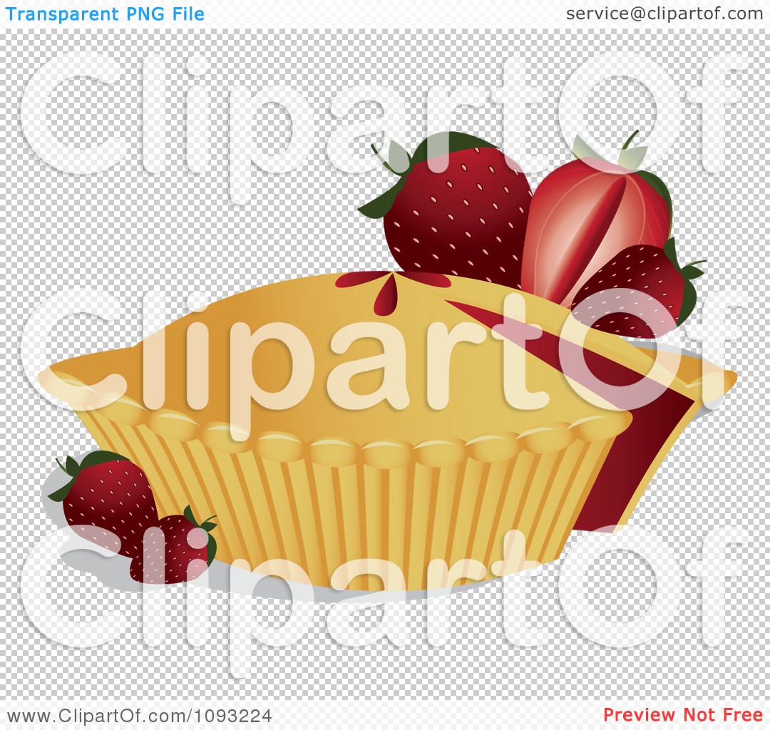 Clipart Strawberry Pie 4   Royalty Free Vector Illustration By