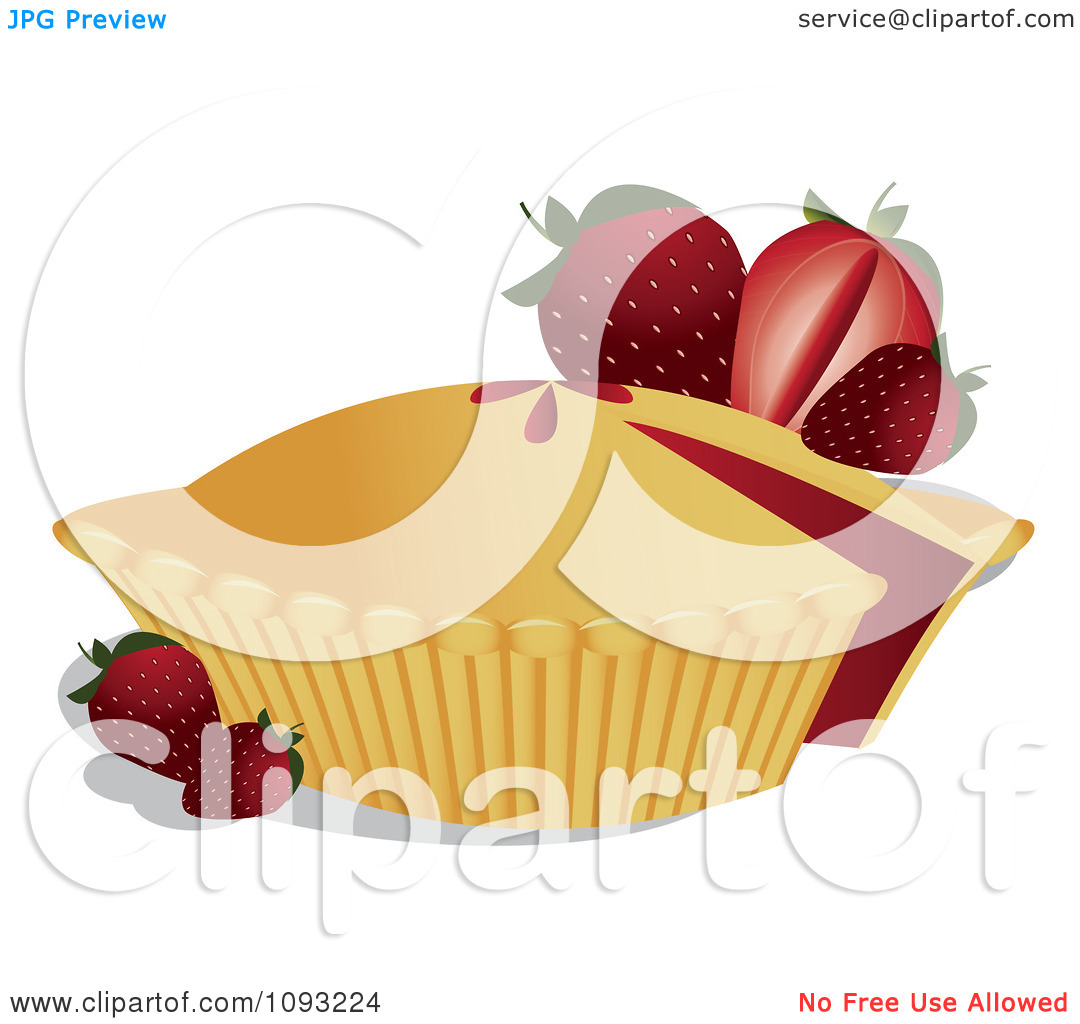 Clipart Strawberry Pie 4   Royalty Free Vector Illustration By