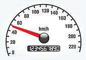 Illustration Of A Speedometer   Royalty Free Clip Art