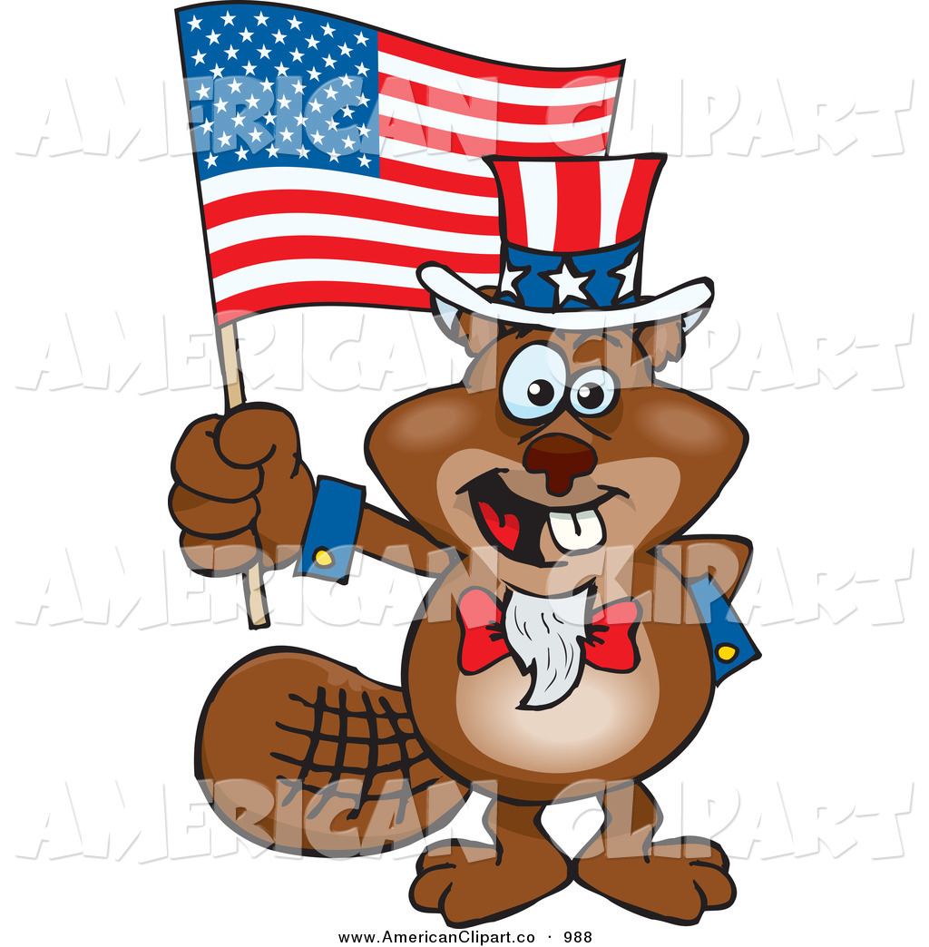 Larger Preview  Vector Cartoon Illustration Of A Patriotic Brown Uncle