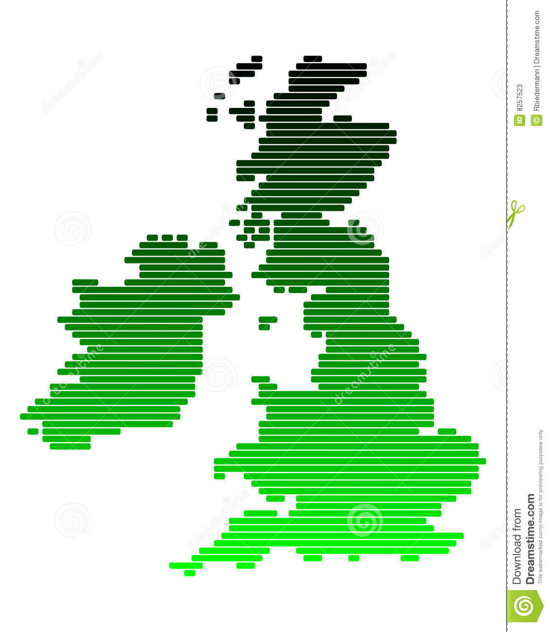 Map Of The British Isles Stock Photos   Image  8257523
