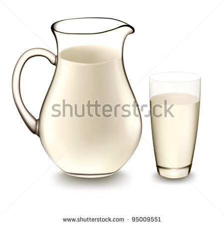 Milk Jug Outline Milk Jug And Glass Of Milk