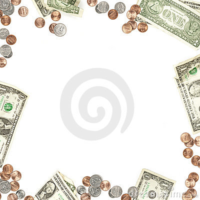 Money Paper And Coin Currency Border Stock Photos   Image  14927673