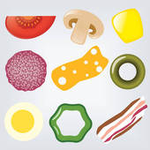 Pizza Toppings Clipart Available As A Print