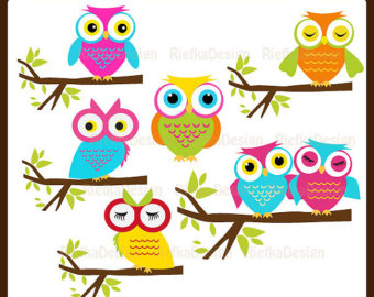 Popular Items For Owl Clipart Set On Etsy
