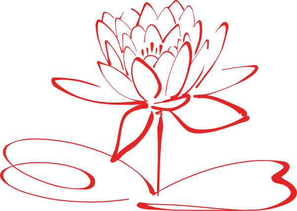 Red Flower Lotus Clip Art At Clker Com   Vector Clip Art Online