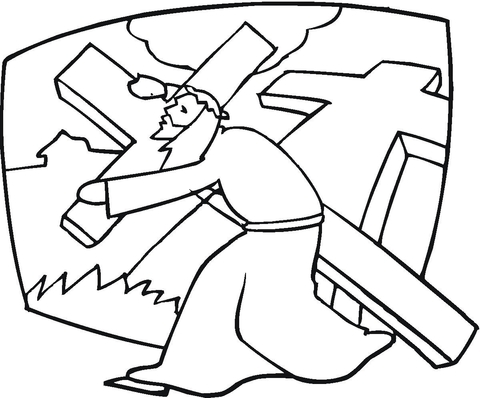 Stations Of The Cross Coloring Page   Free Printable Coloring Pages