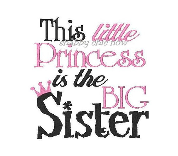This Little Princess Is The Big Sister Kids Or Babies T Shirts Or