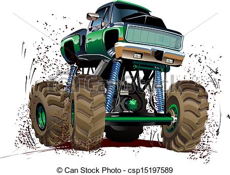 Vector Cartoon Monster Truck  Available Eps 10 Vector Format Separated
