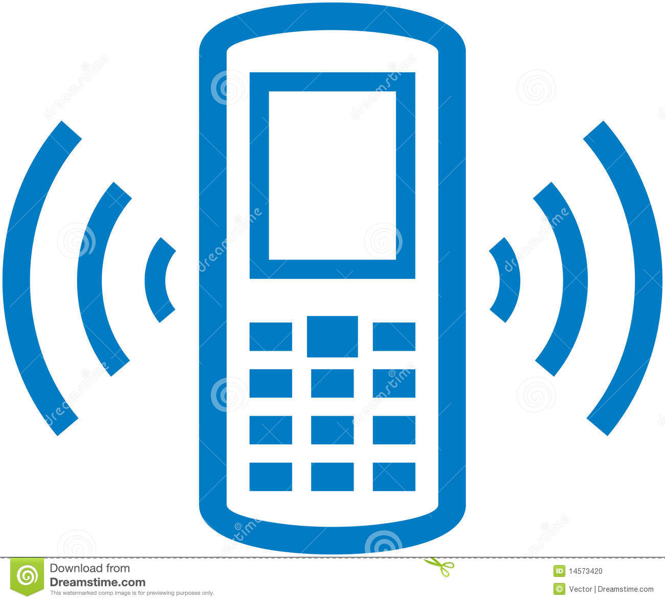 Vector Ringing Cell Phone Illustration Stock Photo   Image  14573420