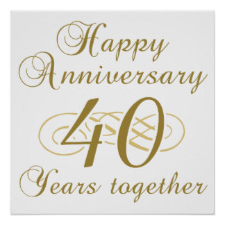 40th Wedding Anniversary Clip Art