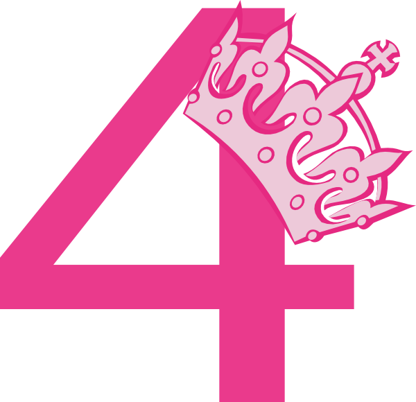 4th Birthday Pink Tiara Clip Art At Clker Com   Vector Clip Art Online
