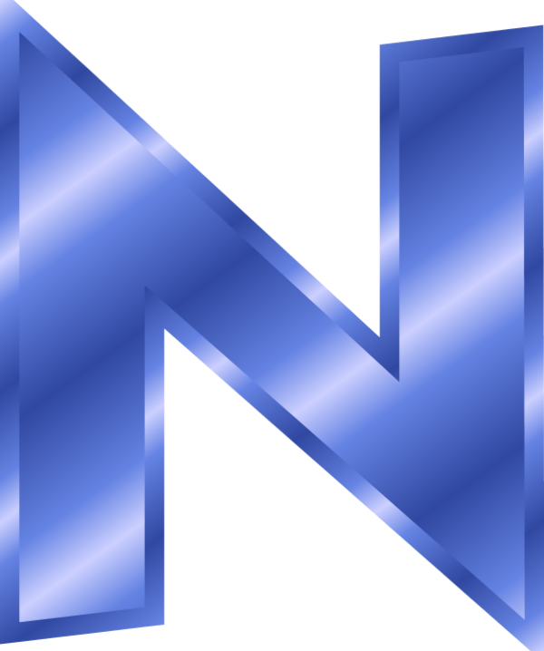 Alphabet Letter N Vector Clip Art