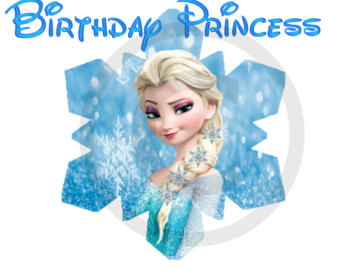 Birthday Princess T Shirt Transfer  Decal Frozen Invitation Frozen    