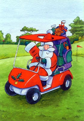 Christmas Golf Greetings Postcards For Xmas And Holidays Golf   Golf