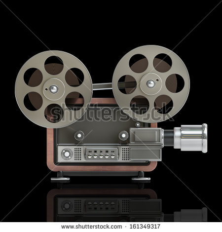 Cinema Projector Old Fashioned  High Resolution  3d Image   Stock