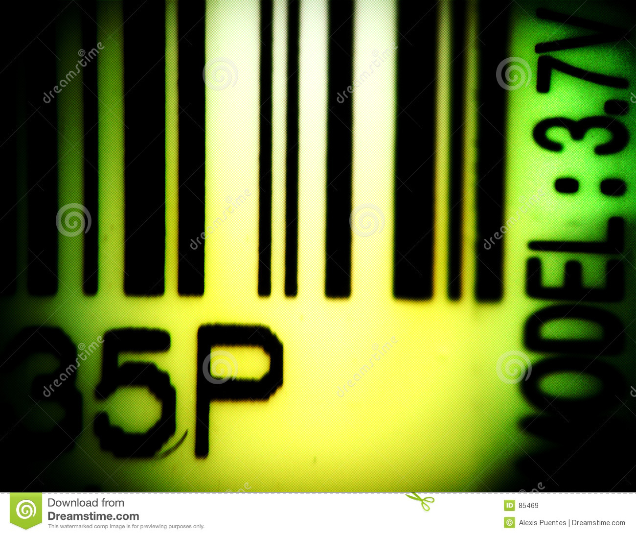 Computer Illustration Of A Barcode Strip And Random Numbers