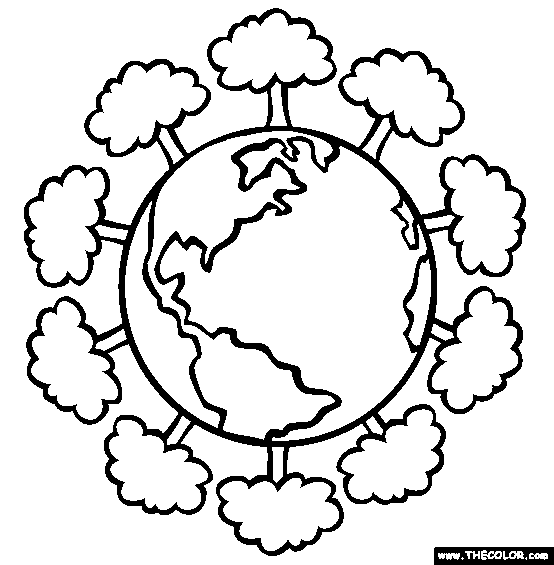 Earth Day Going Green Online Coloring Pages   Page 1
