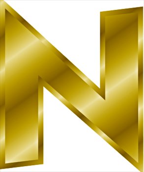 Free Gold Letter N Clipart   Free Clipart Graphics Images And Photos