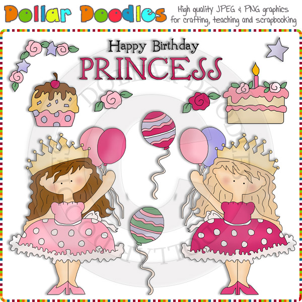 Happy Birthday Princess Clip Art Download Cheryl Seslar Graphics