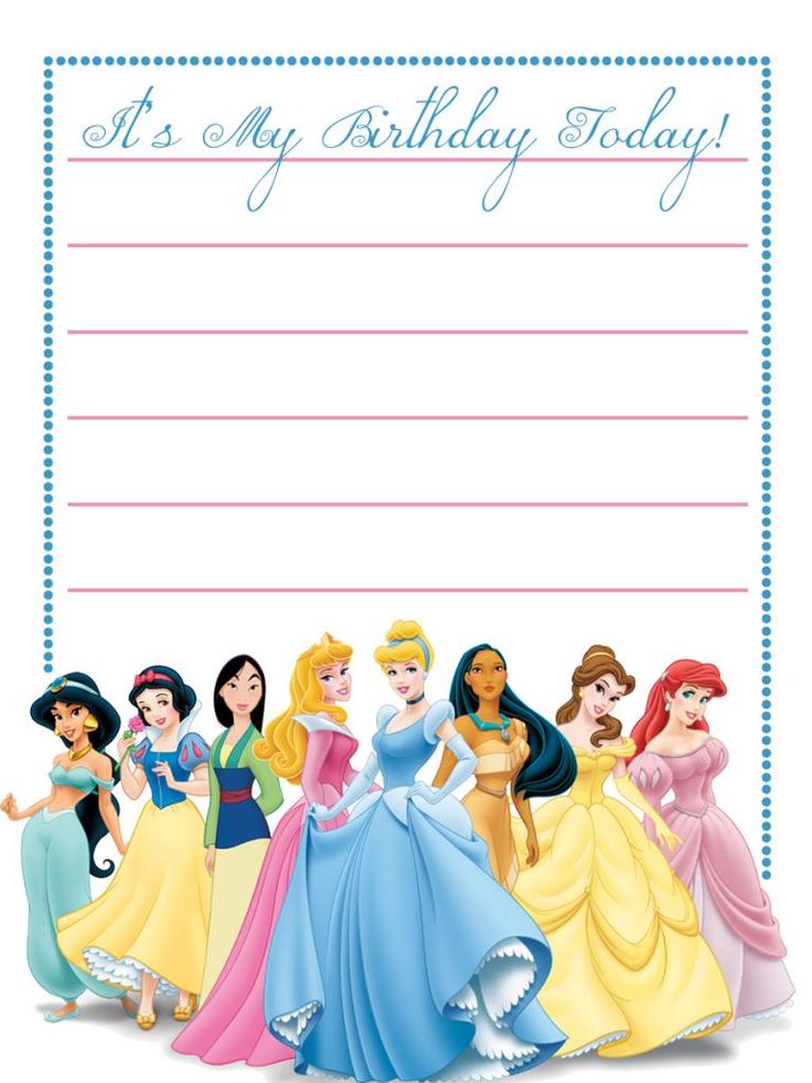 Happy Birthday   Princesses   Project Life Disney Journal Card