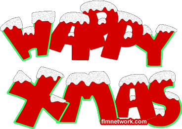 Happy Xmas Clip Art With Glittering Snowcaps   Flm Network