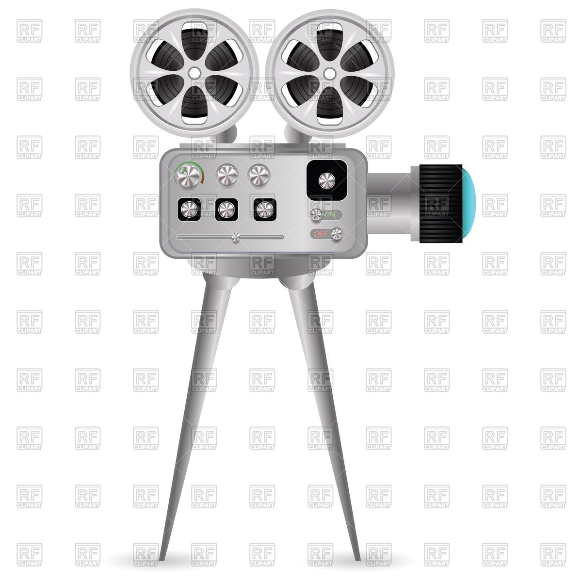 Movie Projector With Film Reel 54802 Download Royalty Free Vector