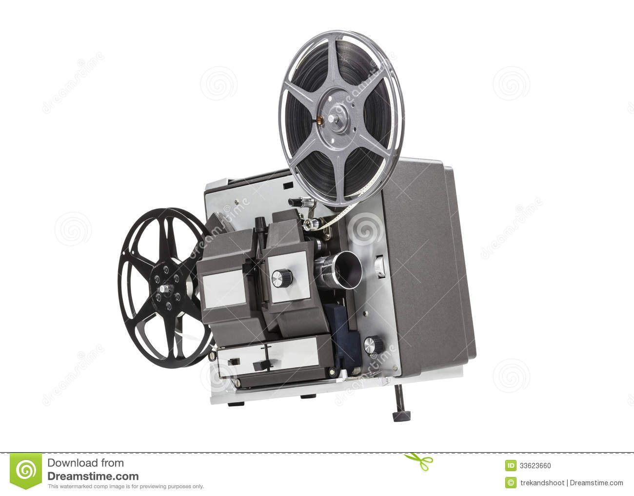 Old Movie Film Projector Isolated Stock Photo   Image  33623660