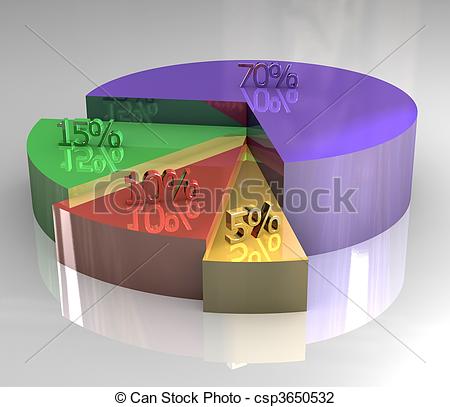 Pictograph Clipart Stock Illustration   3d Pictograph Of Pie Chart