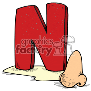 Royalty Free Letter N Clipart Image Picture Art   373542