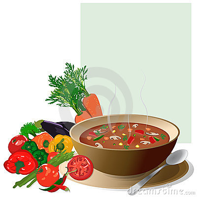 Soup And Salad Clip Art Vegetable Soup 23812568 Jpg
