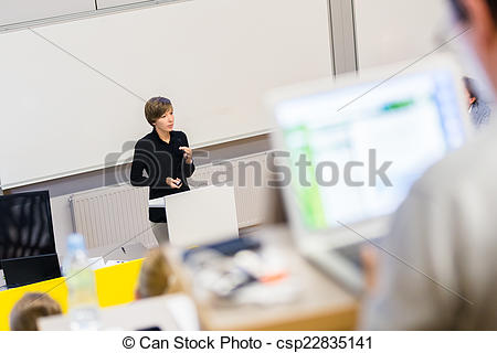 Stock Photo Of Lecture At University   Speaker Giving Presentation In    