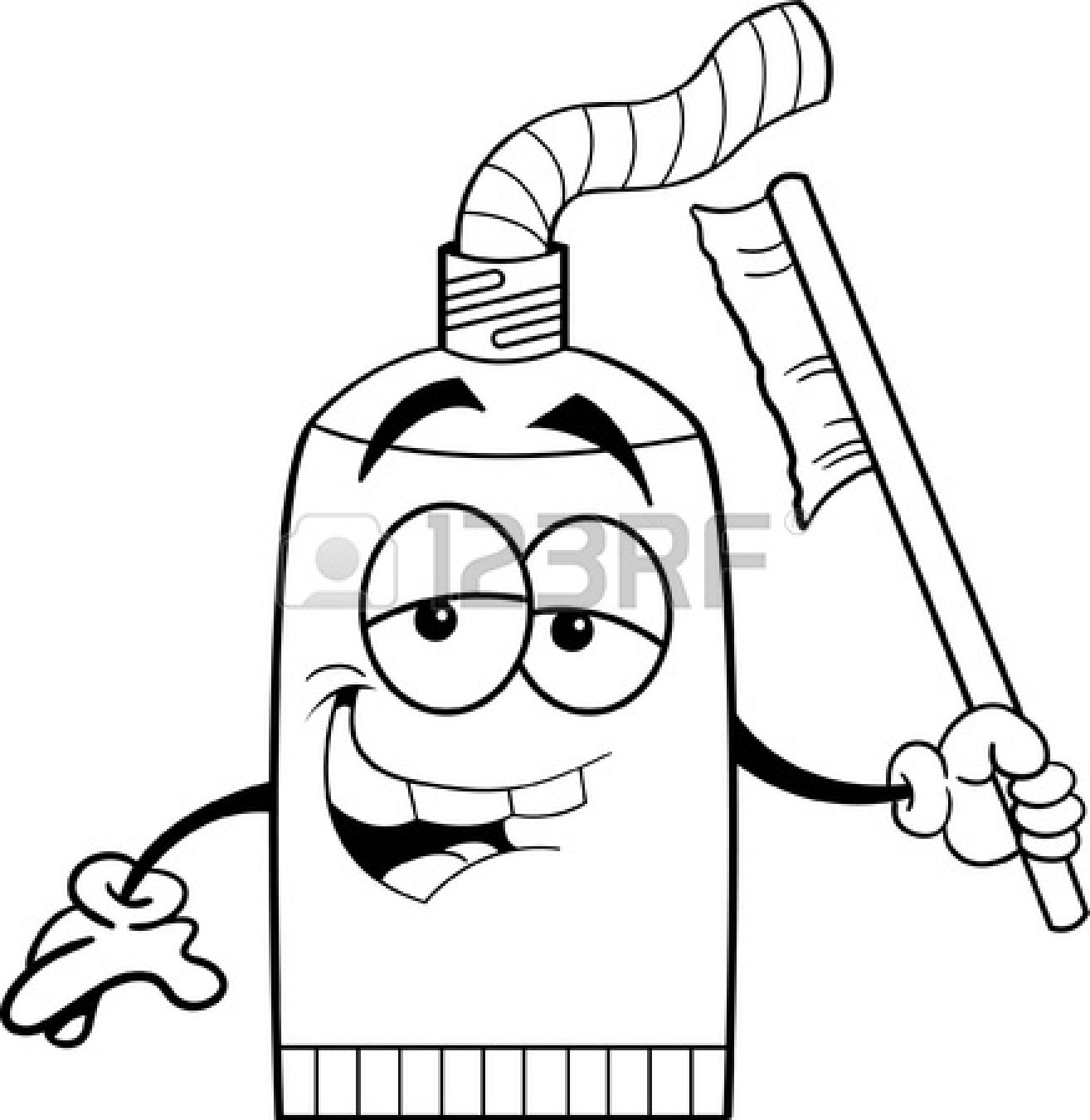 Toothbrush Clipart Black And White 18834625 Black And White