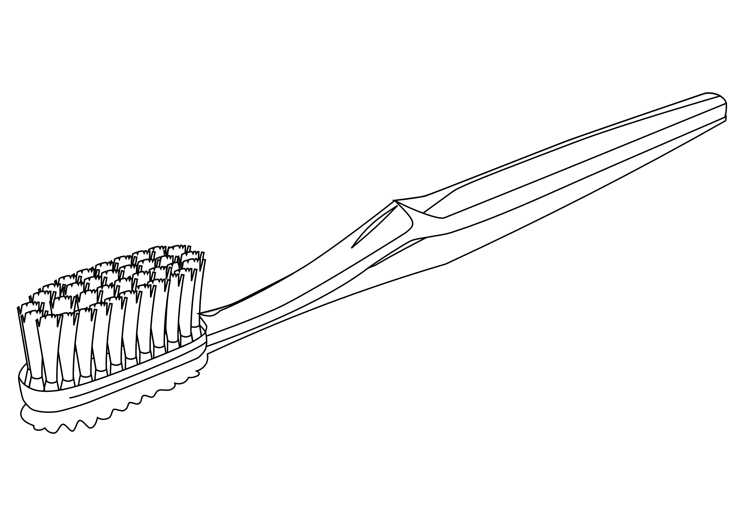 Toothbrush Toothbrush Black White Line Art Scalable Vector Graphics    