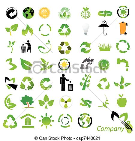 Vector   Environmental   Recycling Icons   Stock Illustration Royalty