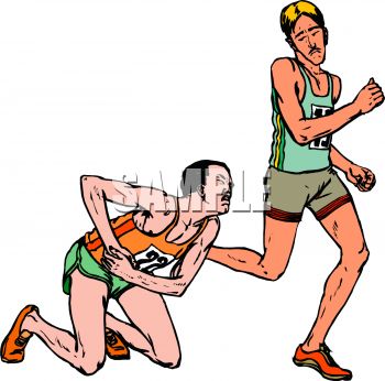 Weak Person Clip Art Race Clipart Image Is