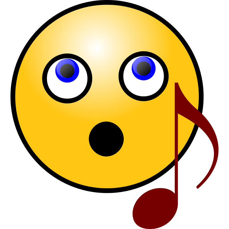 Yummy Smiley Face Clipart Singing Smiley Face