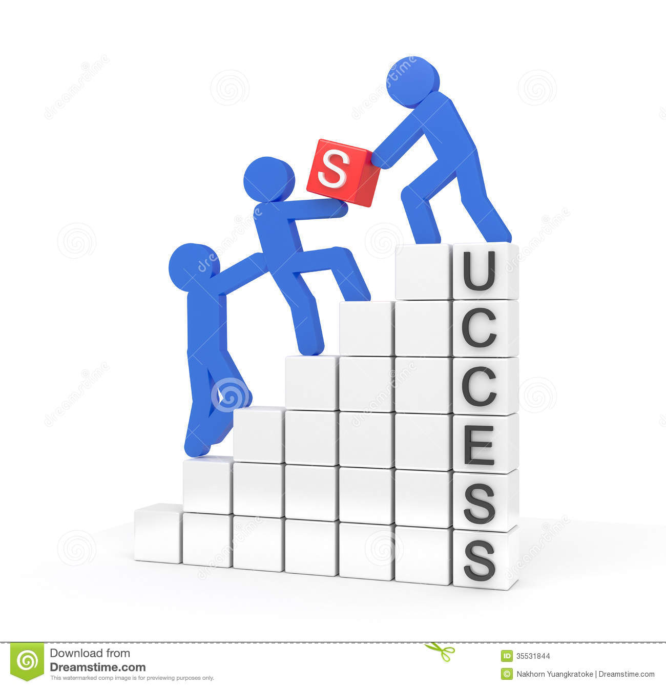 3d Team Work For Success Stock Images   Image  35531844