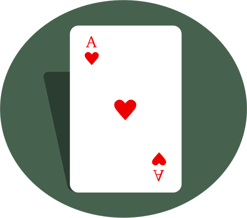 Ace Of Hearts Playing Card Vector Drawing   Public Domain Vectors