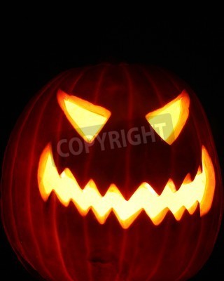Grinning Jack Lantern Halloween Pumpkin Vector Clip Art Pictures