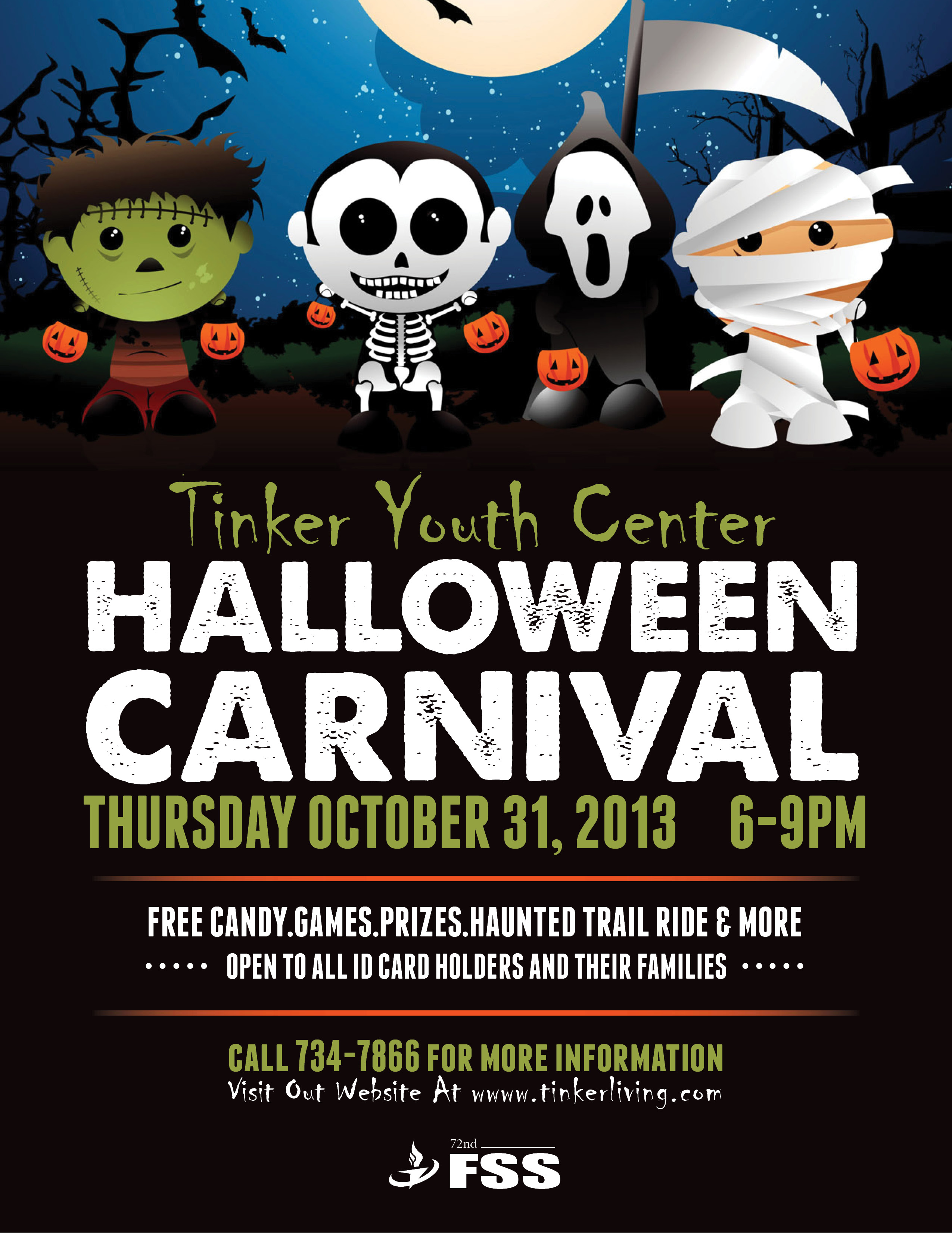 Halloween Costume Contest Flyer Yc Halloween Carnival Flyer