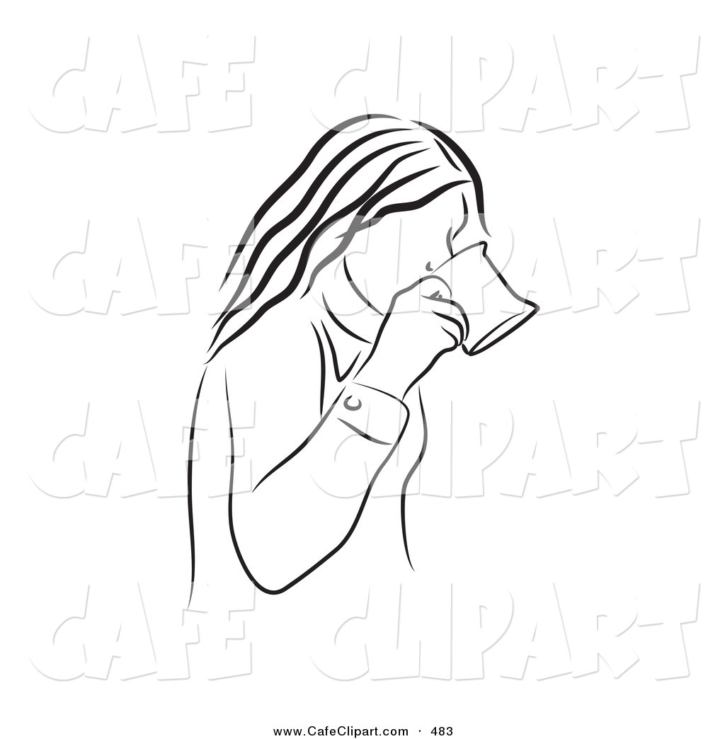 Hot Cocoa Clipart Black And White Vector Clip Art Of A Black And
