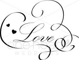 Love Calligraphy Clipart